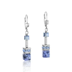 COEUR DE LION Geocube® Ohrringe-Geocube® Ohrringe Sodalith & Hämatit Blau