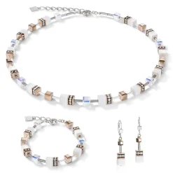 COEUR DE LION Geocube® Tone&In&Tone-Geocube® Ohrringe Weiß