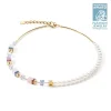 COEUR DE LION Kristallhalsketten-Geocube® Precious Fusion Pearls Halskette Mehrfarbig Pastell