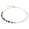 COEUR DE LION Geocube® Halsketten-Geocube® Precious Fusion Pearls Halskette Schwarz-Gold