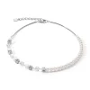 COEUR DE LION Geocube® Tone&In&Tone-Geocube® Precious Fusion Pearls Halskette Weiß