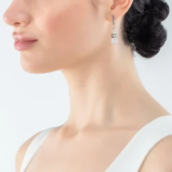 COEUR DE LION Hochzeit-Geocube® Precious Fusion Pearls Ohrringe Weiß