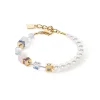 COEUR DE LION Perlenarmbänder-Geocube® Precious Fusion Pearls Armband Mehrfarbig Pastell