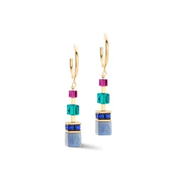 COEUR DE LION Geocube® Ohrringe-Geocube® Precious Statement Ohrringe Gold-Mehrfarbig