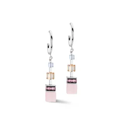 COEUR DE LION Ohrstecker-Geocube® Precious Statement Ohrringe Silber-Pastell