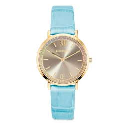 COEUR DE LION Uhren-Geschenkset Uhr rund Pastell Lovers Blue & Joyful Colors Armband Türkis Mehrfarbig