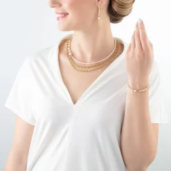 COEUR DE LION Festliche Kollektion-Halskette Kette & Pearl Fever Weißgold