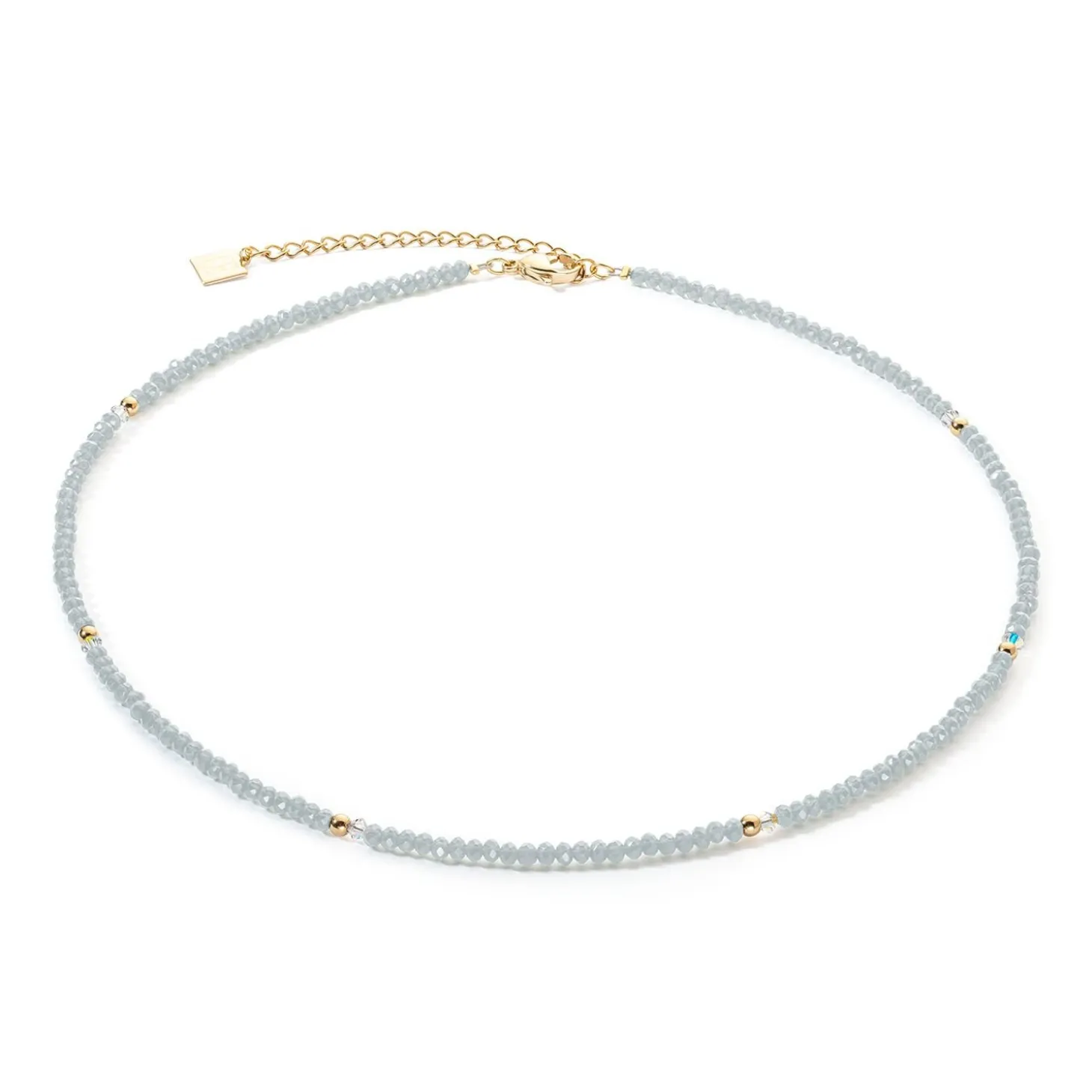 COEUR DE LION Kristallhalsketten-Halskette Little Twinkle Gold-Eisblau