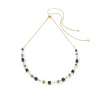 COEUR DE LION Geocube® Halsketten-Halskette Mysterious Cubes & Pearls Gold-Schwarz