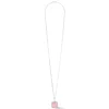 COEUR DE LION Coeur Essentials-Halskette Oe Amulett Quadratischer Rosenquarz Silber-Rosa