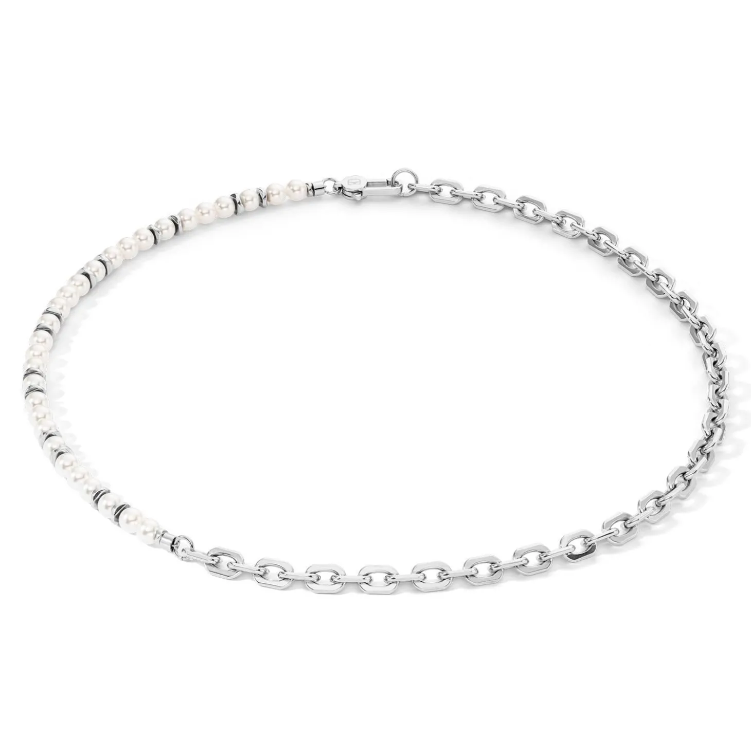 COEUR DE LION Aber-Halskette Pearls Fusion Gliederkette Weiß