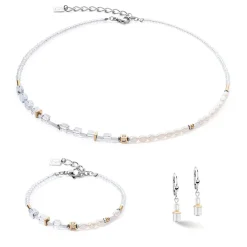 COEUR DE LION Edelsteinketten-Halskette Princess Fusion Pearls Bicolor