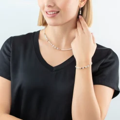 COEUR DE LION Edelsteinketten-Halskette Princess Fusion Pearls Bicolor