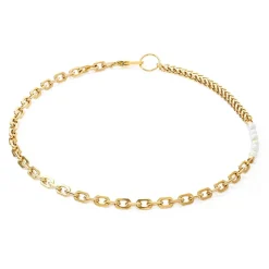 COEUR DE LION Multiwear-Halsketten-Halskette Shape Shifter Süßwasserperlen Gold