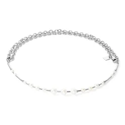 COEUR DE LION Multiwear-Halsketten-Halskette Süßwasserperlen & Kette Multiwear Silber