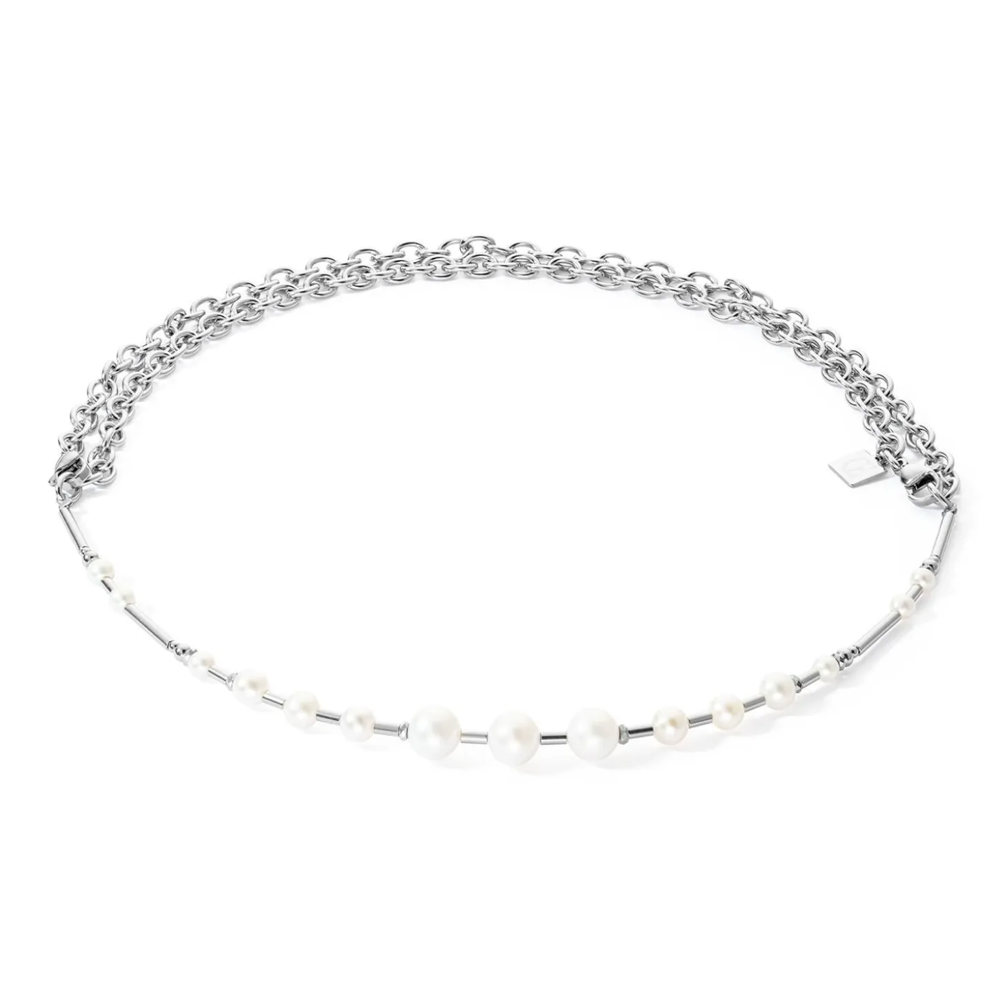 COEUR DE LION Perlenketten-Halskette Süßwasserperlen & Kette Multiwear Silber