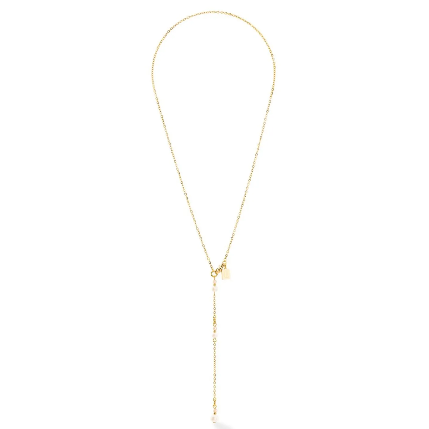 COEUR DE LION Perlenketten-Halskette Y Fairy Süßwasserperle Gold