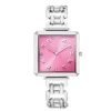 COEUR DE LION Uhren-Ikonische Cube-Statement-Uhr Viva Magenta Silber