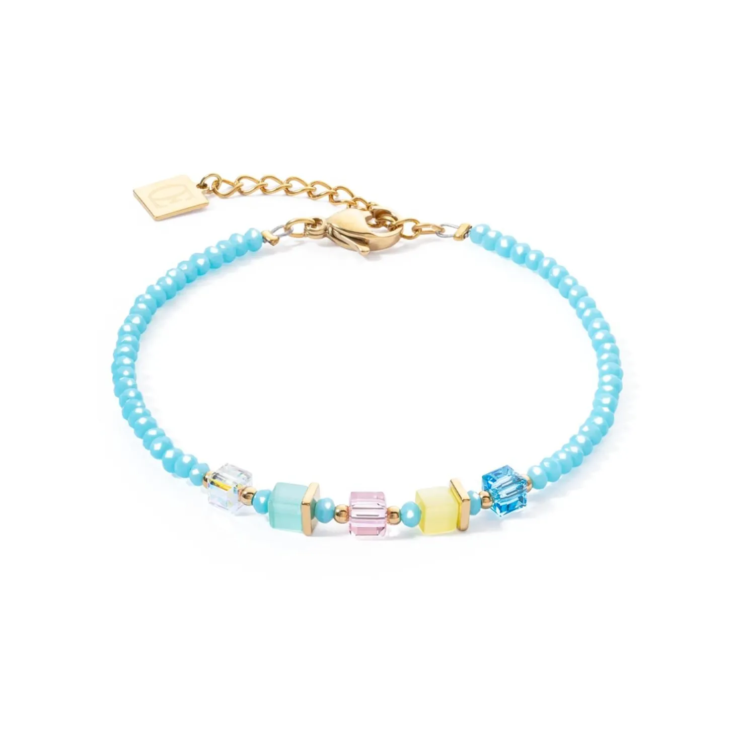 COEUR DE LION Fröhliche Farben-Joyful Colors Armband Türkis-Mehrfarbig