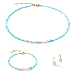 COEUR DE LION Fröhliche Farben-Joyful Colors Armband Türkis-Mehrfarbig