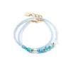 COEUR DE LION Fröhliche Farben-Joyful Colors Wickelarmband Gold Türkis