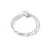COEUR DE LION Fröhliche Farben-Joyful Colors Wickelarmband Silber Weiß