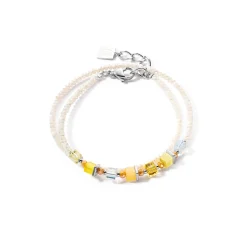 COEUR DE LION Fröhliche Farben-Joyful Colors Wickelarmband Silber Gelb