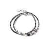 COEUR DE LION Kristallarmbänder-Joyful Colors Wickelarmband Silbergrau