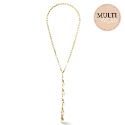 COEUR DE LION Hochzeit-Moderne Halskette mit Süßwasserperlenanhängern in Gold