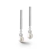 COEUR DE LION Ohrstecker-Ohrringe Asymmetrie Süßwasserperlen & Edelstahl Weiß-Silber