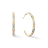 COEUR DE LION Creolen-Ohrringe Creolen 35 Edelstahl & Kristalle Gold Multi Pastell
