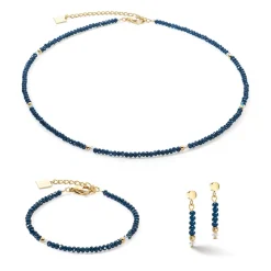 COEUR DE LION Ohrstecker-Ohrringe Little Twinkle Gold-Dunkelblau