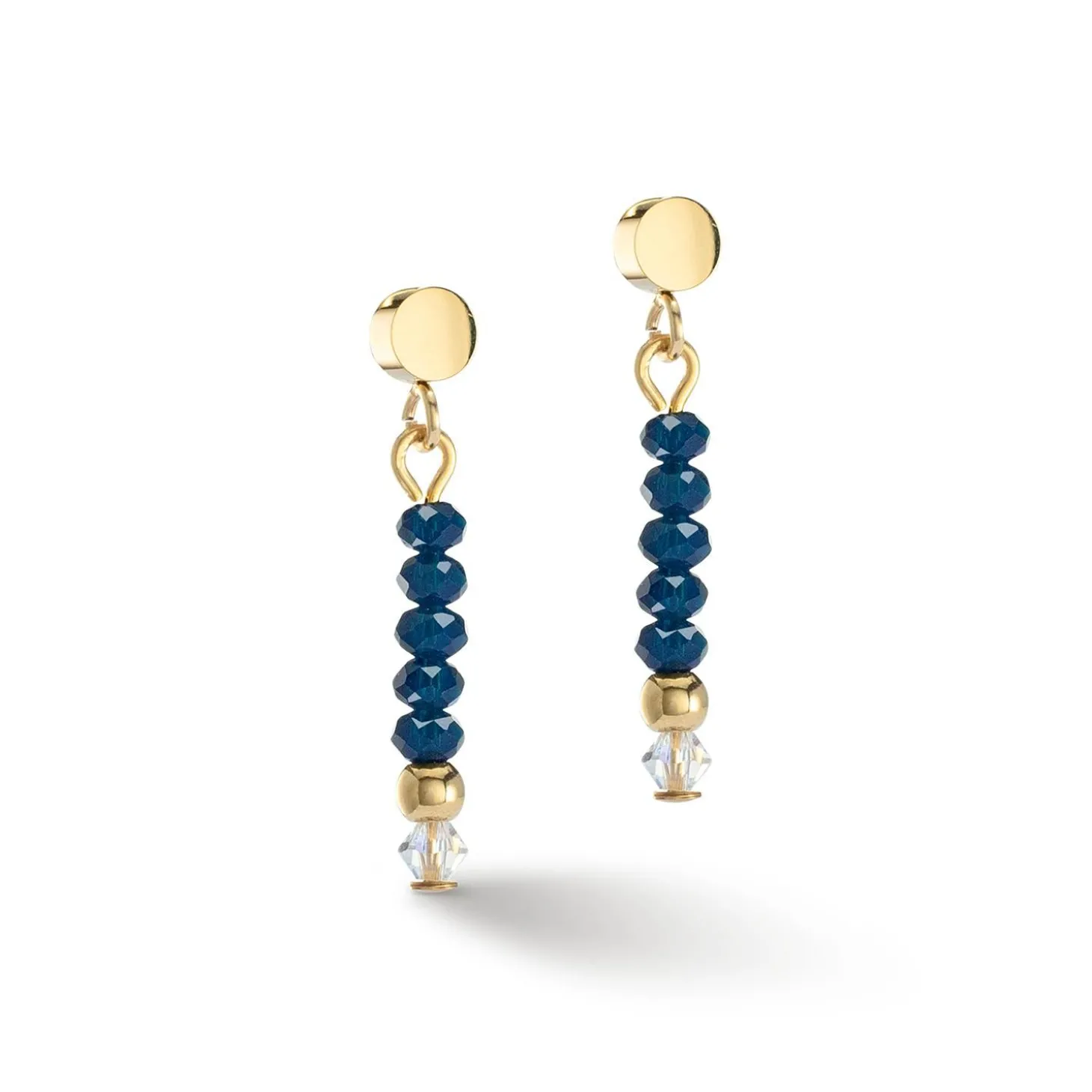 COEUR DE LION Kristallohrringe-Ohrringe Little Twinkle Gold-Dunkelblau
