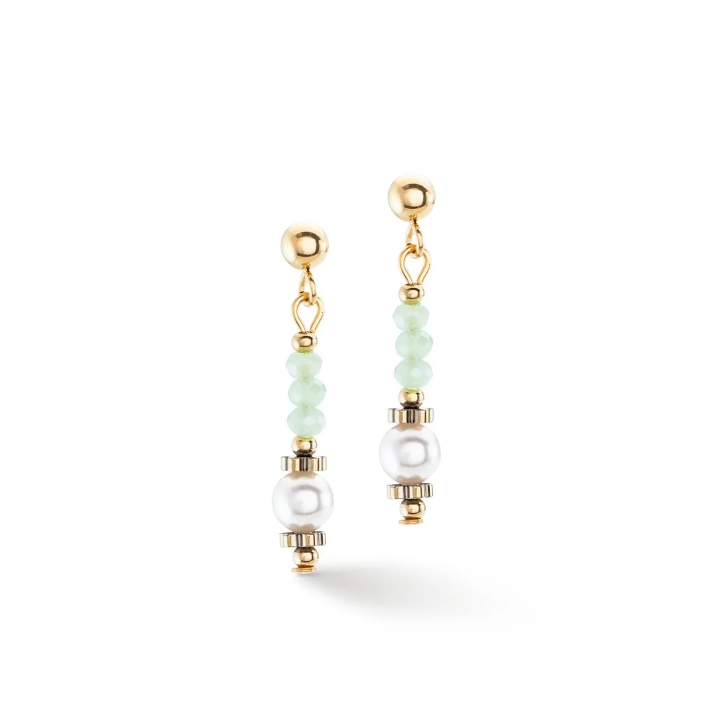 COEUR DE LION Ohrstecker-Ohrringe Little Twinkle Pearl Mix Hellgrün