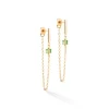 COEUR DE LION Ohrstecker-Ohrringe Mini Cubes & Chain Gold-Grün