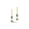 COEUR DE LION Geocube® Ohrringe-Ohrringe Mysterious Cubes & Pearls Gold-Schwarz