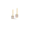 COEUR DE LION Ohrstecker-Ohrringe Precious Statement Cubes Grau-Pfirsich