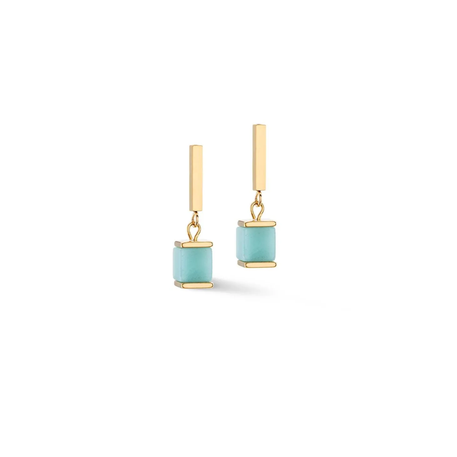 COEUR DE LION Ohrstecker-Ohrringe Precious Statement Cubes Mehrfarbig-Sanft