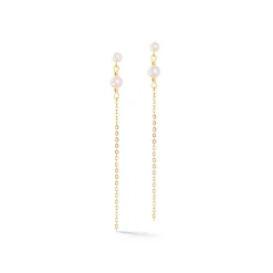 COEUR DE LION Ohrstecker-Ohrringe Princess Pearls Gold-Grün