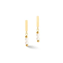 COEUR DE LION Ohrstecker-Ohrringe Shape Shifter Süßwasserperlen Gold