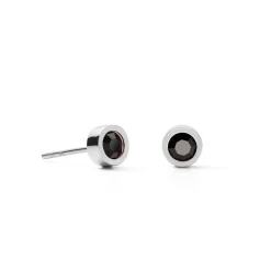 COEUR DE LION Ohrstecker-Ohrringe Sparkling Dots Silber-Schwarz