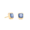 COEUR DE LION Edelsteinohrringe-Ohrringe Spikes Quadratischer Aventurin Gold-Blau