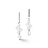 COEUR DE LION Ohrstecker-Ohrringe Tanzende Kristalle und Perlen Silber