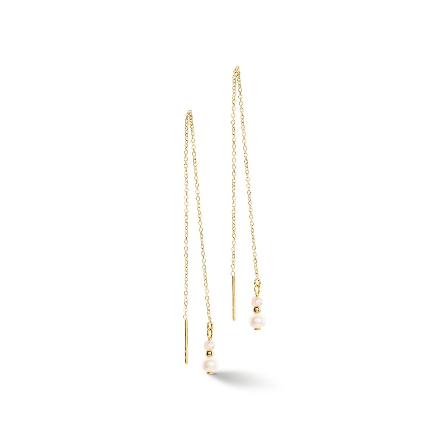 COEUR DE LION Perlenketten-Ohrringe Y Fairy Süßwasserperle Gold