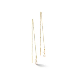 COEUR DE LION Perlenohrringe-Ohrringe Y Fairy Süßwasserperle Gold