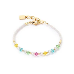 COEUR DE LION Kristallarmbänder-Princess Pearls Armband Gold Mehrfarbig