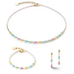 COEUR DE LION Kristallarmbänder-Princess Pearls Armband Gold Mehrfarbig