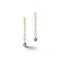 COEUR DE LION Ohrstecker-Princess Pearls Ohrringe in Grau-Kristall