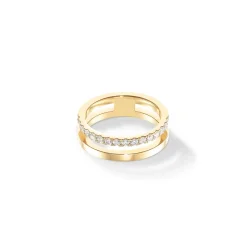 COEUR DE LION Coeur Essentials-Ring der ewigen Einheit Gold-Kristall