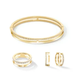 COEUR DE LION Coeur Essentials-Ring der ewigen Einheit Gold-Kristall